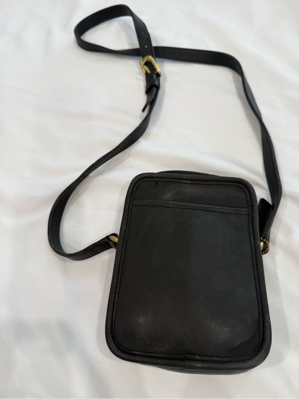COACH VTG Kit Black Leather Crossbody 9973 # Style Camera Bag Zip Closure. - Picture 7 of 8